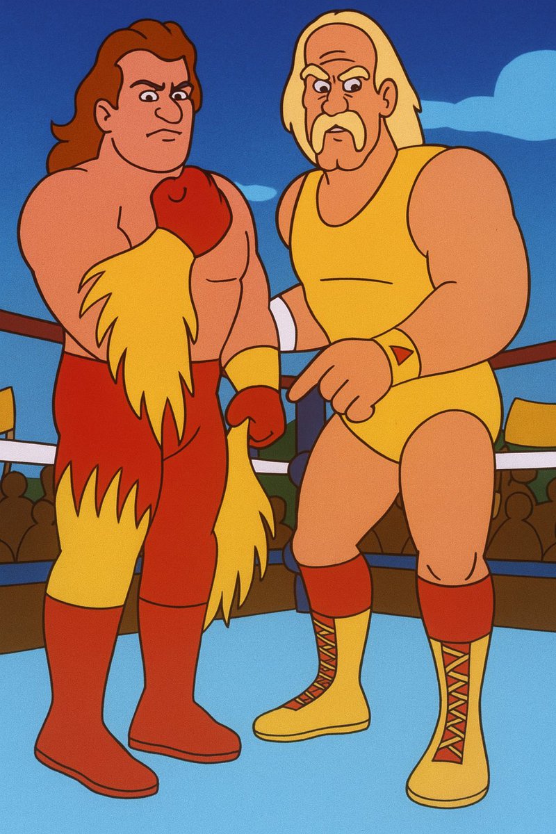 rawls_simon's tweet image. You were not included in the Hulk Hogan Rock ‘n’ Wrestling cartoon. So I used ai to make this: #RIPHulk #RIPHulkHogan #BrutusBeefcake