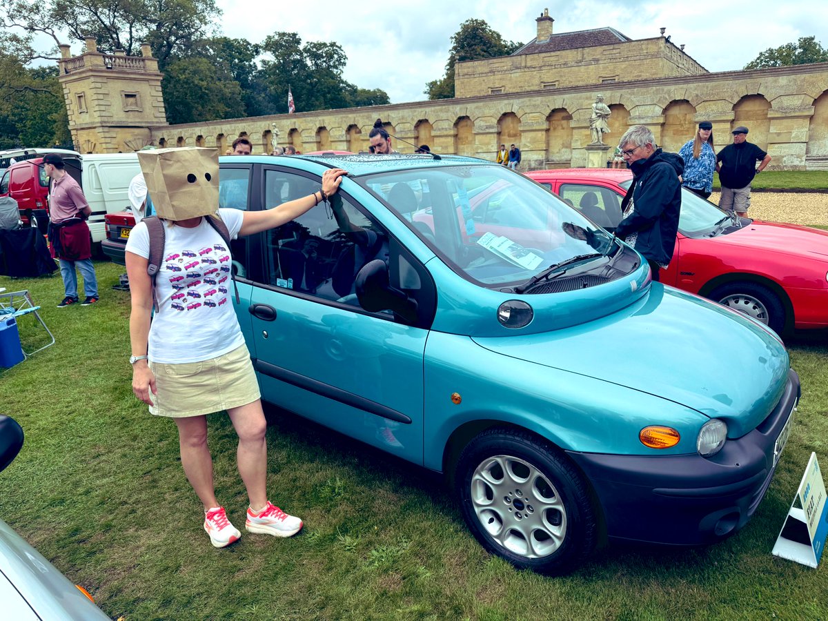 theintercoolerx's tweet image. She’s that proud to be accompanying her other half and his Fiat Multipla to the @Hagerty Festival of the Unexceptional.