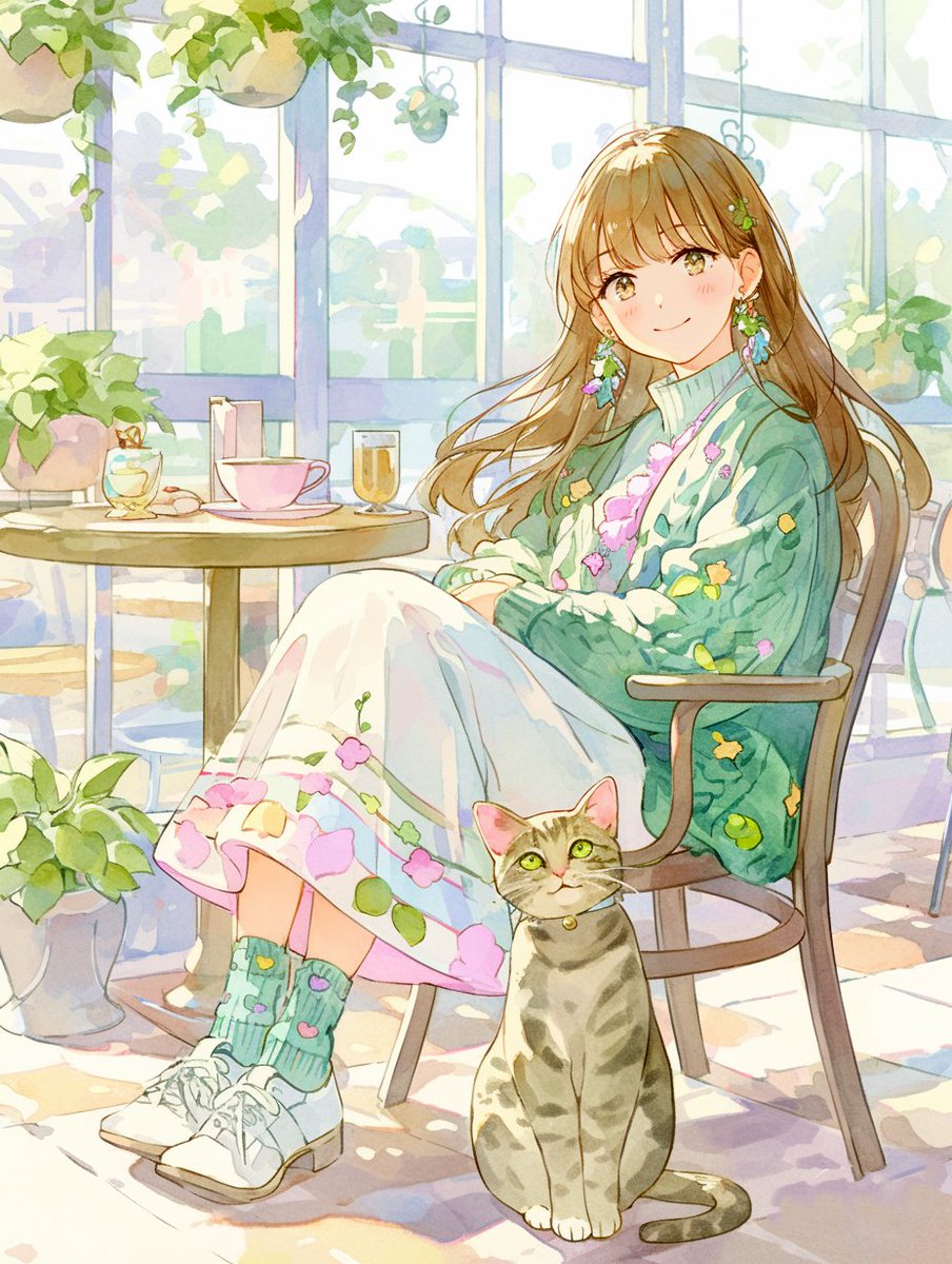 chocola_palette's tweet image. 『ほっこりタイム』
～グリーンカフェ～

本日も、ゆったりとお過ごしくださいね☆