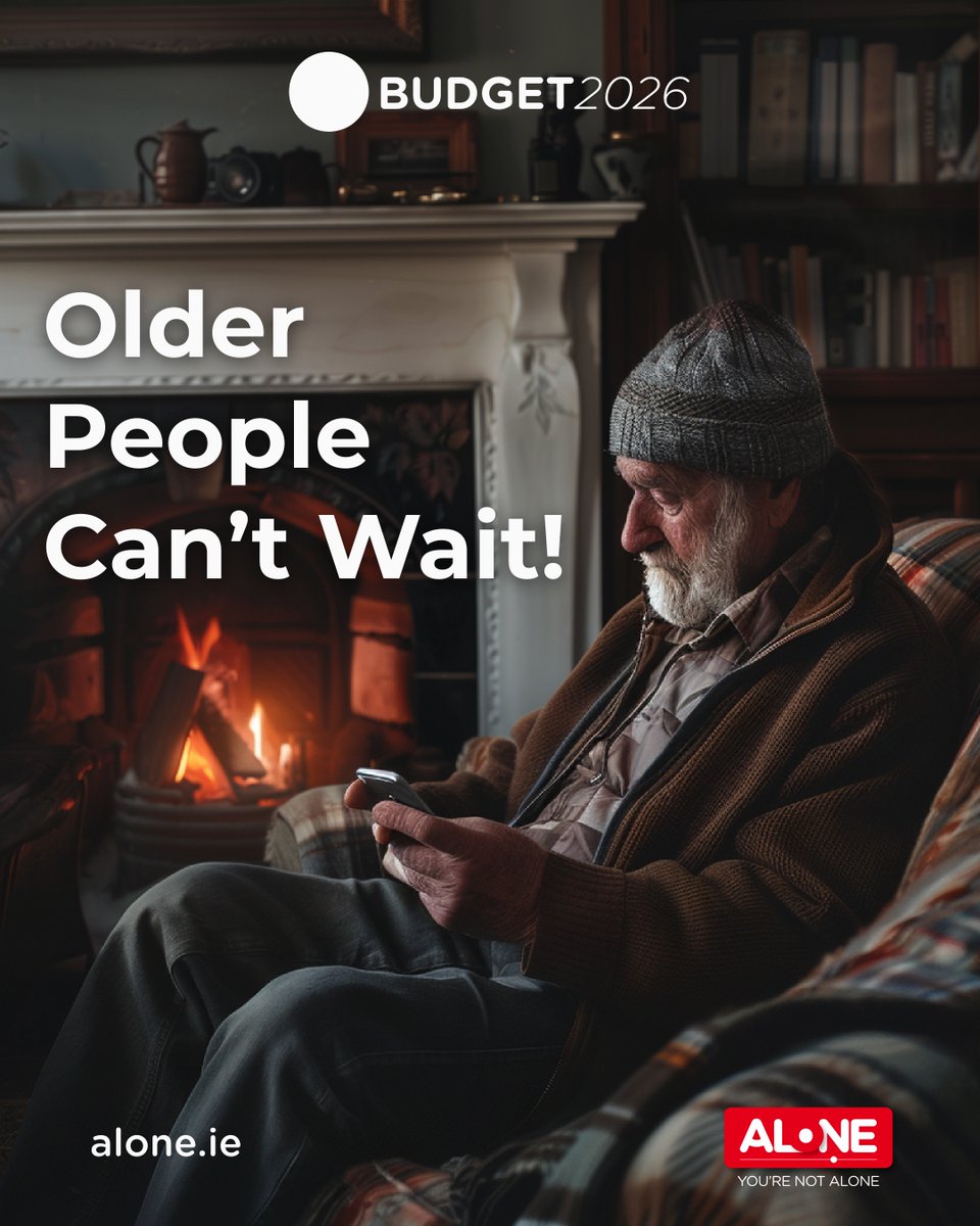 ALONE_IRELAND's tweet image. ALONE CEO Seán Moynihan outlines our pre-budget asks – because Older People Can’t Wait.

Read our full proposal at alone.ie/library/alone-…

And if you agree that Older People Can’t Wait, please share!