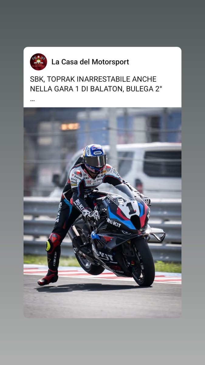 lcdms2024's tweet image. #SBK, #Topra inarrestabile anche nella gara 1 di Balaton, #Bulega 2°