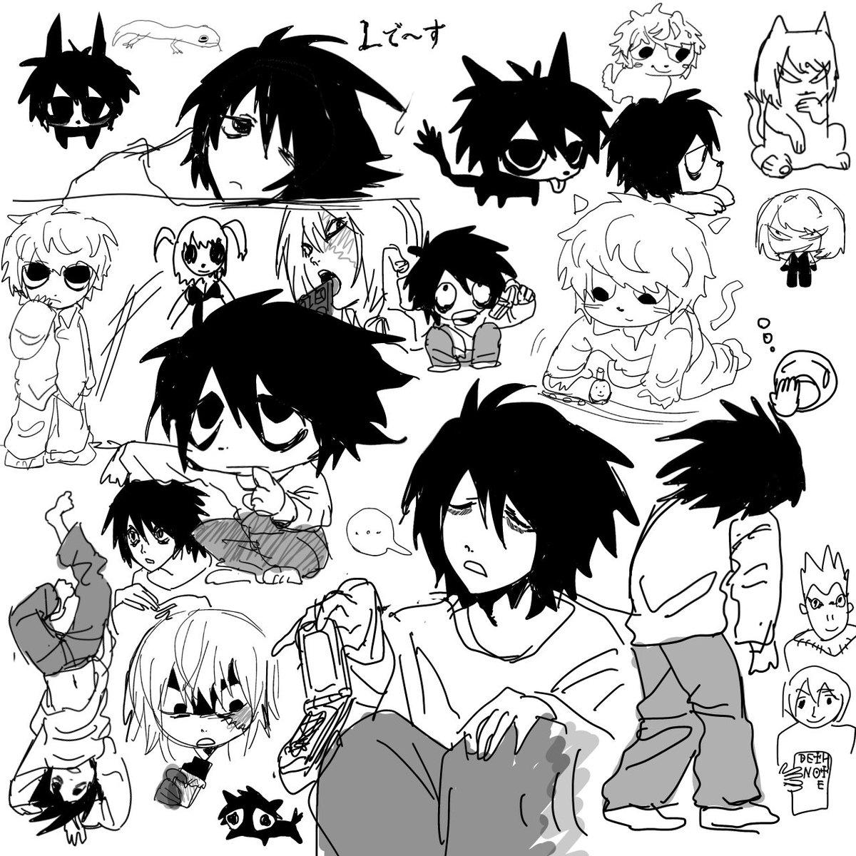Vancho_Vakurets's tweet image. デスノートらくがき🤩