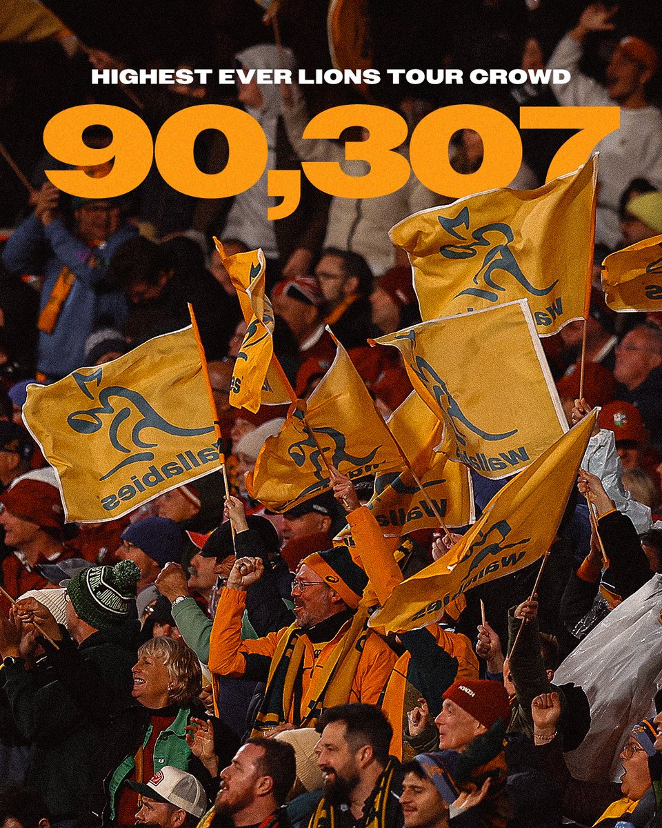 You showed up at the ‘G 🙌

We’ll see you in Sydney 🫡

#Wallabies #LionsTour2025