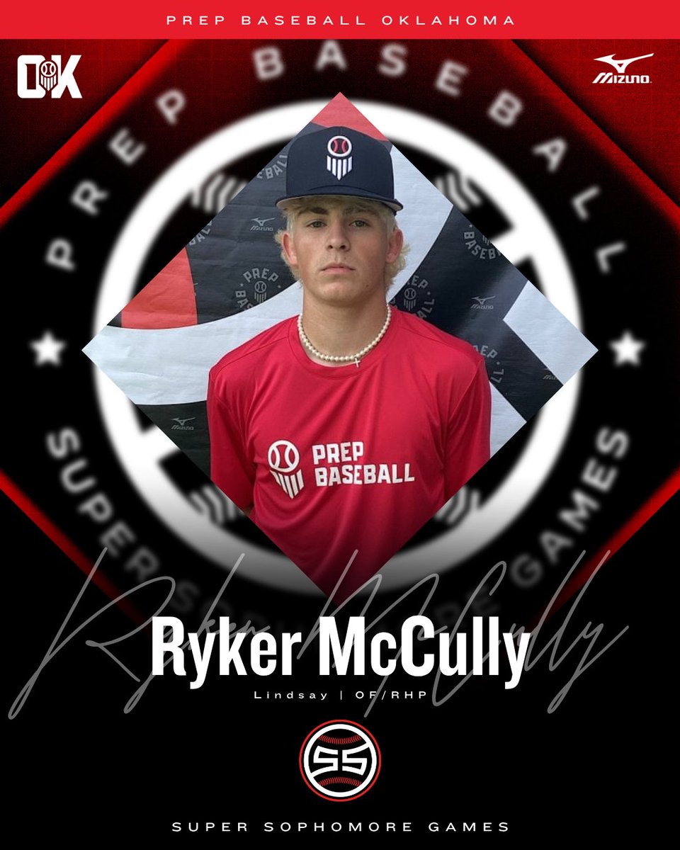 𝗜𝗡𝗩𝗜𝗧𝗘 𝗔𝗖𝗖𝗘𝗣𝗧𝗘𝗗 ✅

OF/RHP Ryker McCully (Lindsay) is locked to represent Team Oklahoma at the 2025 Prep Baseball Central Super Sophomore Games in Kansas City! #CSSG25

👤: loom.ly/yR1sWF4 // <a href="/ryker_mccully22/">Ryker McCully</a>