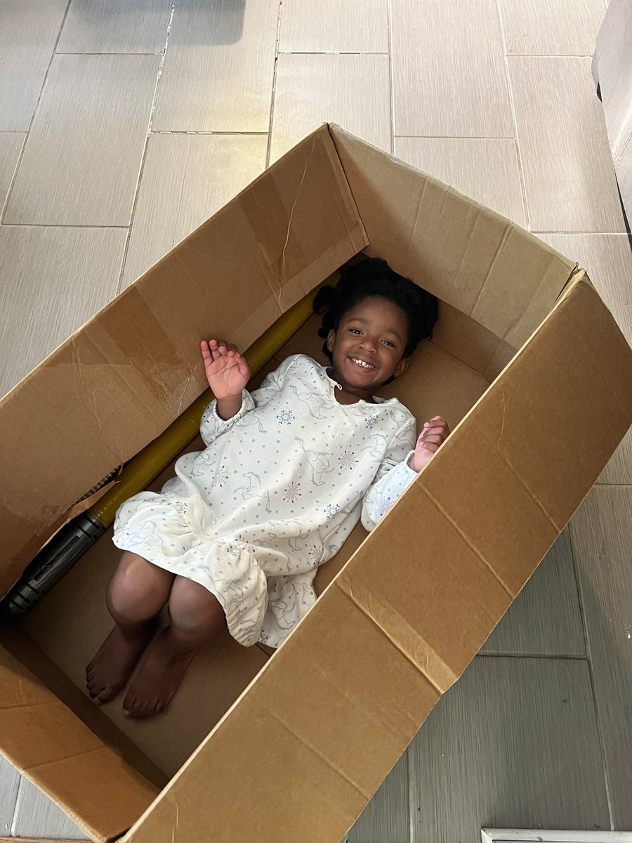 TwoRulesOfWar's tweet image. I buy toys and fun things, she plays with the boxes. Welcome to parenthood.