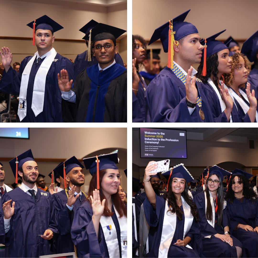 🎓 Class of 2025, your journey begins!
We proudly welcomed our grads into the Order of the Engineer, Constructor, or Computing Profession. 🌍💻⚙️🐾 Congrats, grads—your dedication inspires us!
#FIU #FIUCEC #ClassOf2025 #PawsUp #InductionCeremony #Engineering #Computing