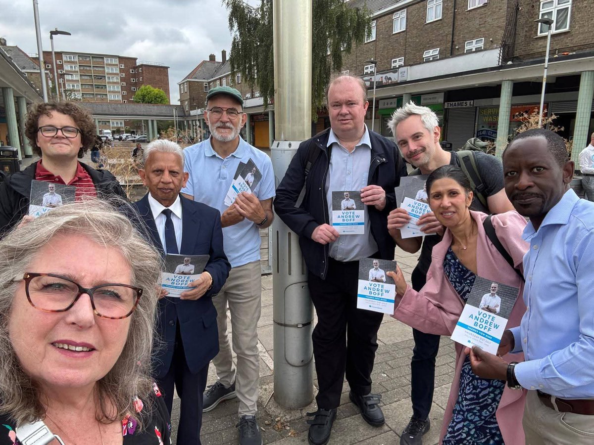 SEMITEGO's tweet image. Excellent day campaigning @AndrewBoff in the Thames View Ward by-election in Barking. @Councillorsuzie @KeithPrinceAM @timrollpickerin, Dr. Roma, Tariq, Elliott, &amp;amp; Dominic. Positive response on the doorstep! On 31/07/2025, polls open will be open from 7am - 10pm @Conservatives