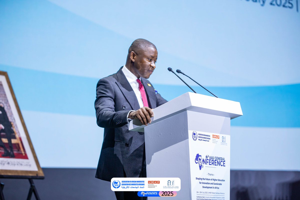 AAU_67's tweet image. On behalf of the All-Africa Students Union, Emmanuel Kofi Abotsi, Policy Advisor, Youth Governance & Leadership, @aasu_72
officially presented their student-led report:
- Rethinking Higher Education: Pathways for Innovation and Sustainability
A contribution to the conference…