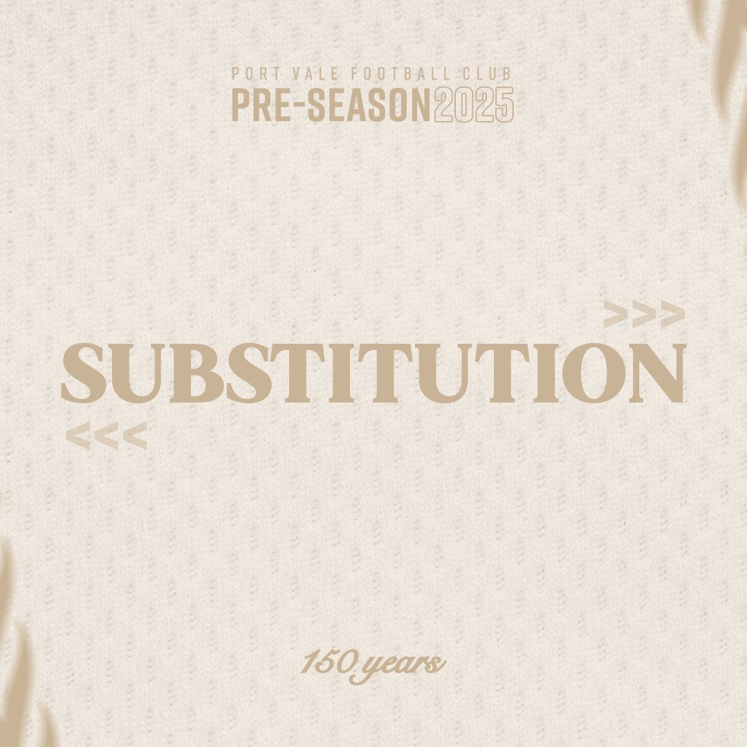 OfficialPVFC's tweet image. 78'
Another change for Vale 🔄
➡️ ON: Liam Gordon
⬅️ OFF: Jaheim Headley
#PVFCLive | 0-1