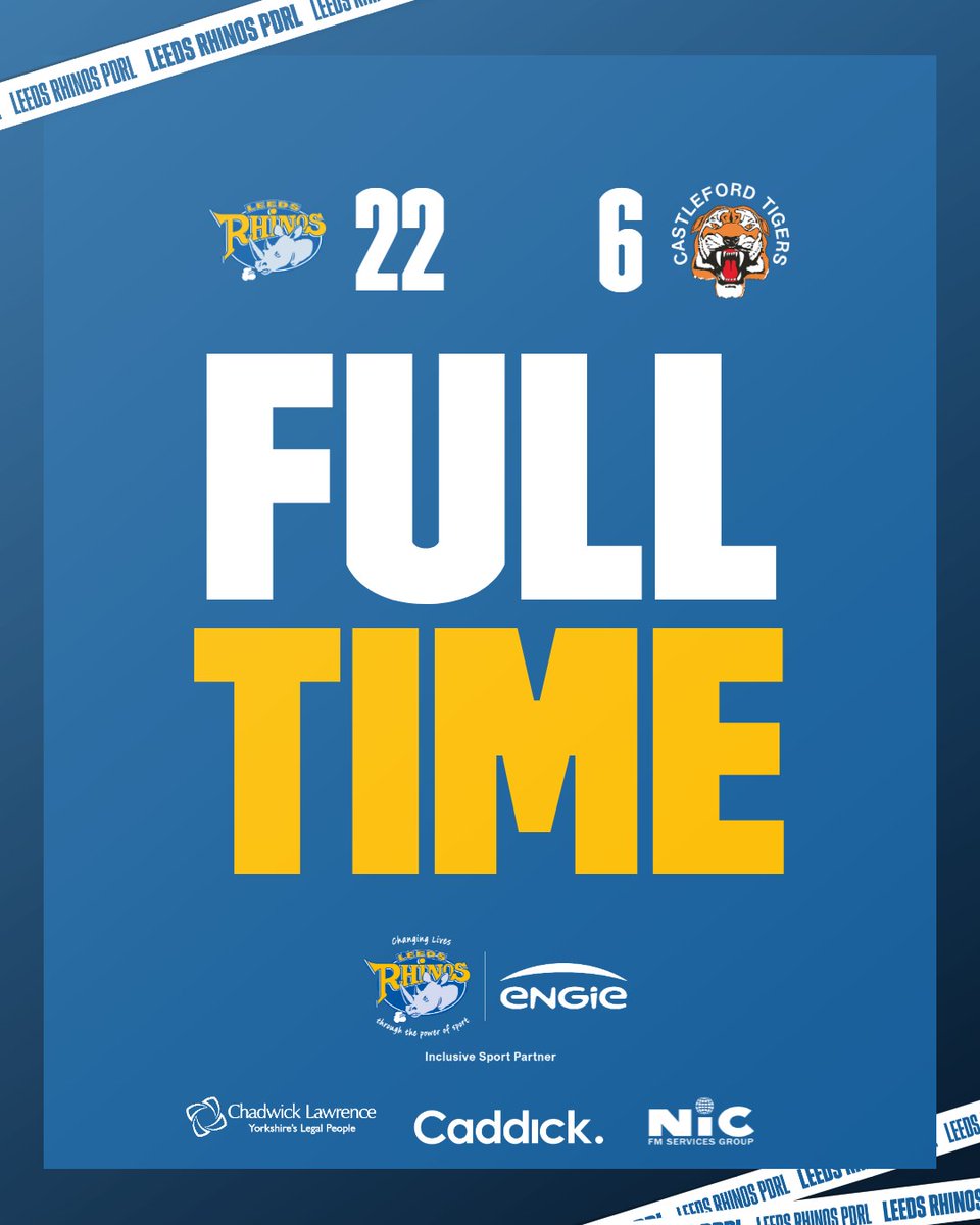 RugbyLeeds's tweet image. FULL TIME | A successful day in Castleford as our PDRL side come away with two wins!
Leeds Rhinos 22 - 6 Castleford Tigers
Try scorers: Crane x2, Bates, Leigh
Leeds Rhinos 20 - 0 Warrington Wolves
Try scorers: Pouncey, Crane, Gobin, Young
Inclusive Sport Partner๐ค@ENGIE_UK