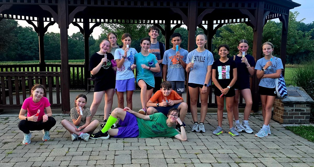 WestvilleTFCC's tweet photo. Great way to end week 3 of summer cross country training with freeze pops for our athletes. #summertraining #freezepops #comejoinus #mindfulness https://t.co/XeIpBzZpB0