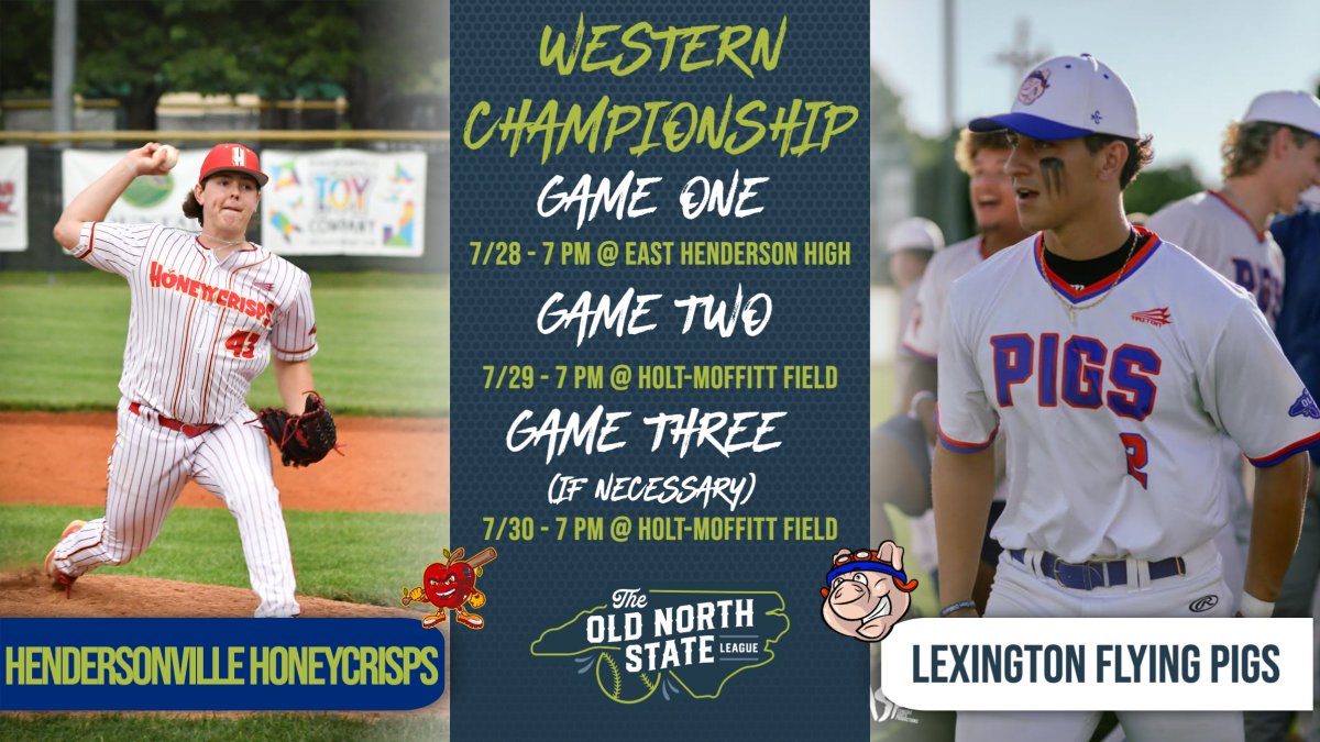 ONSLBaseball's tweet image. WESTERN CHAMPIONSHIP SCHEDULE

The Lexington Flying Pigs and Hendersonville Honeycrisps will face off in a Best-Of-Three series starting Monday! 

Visit either team&apos;s page to purchase tickets or stream the series live at the link in our bio!

#ThisIsONSL #SummerStartsHere