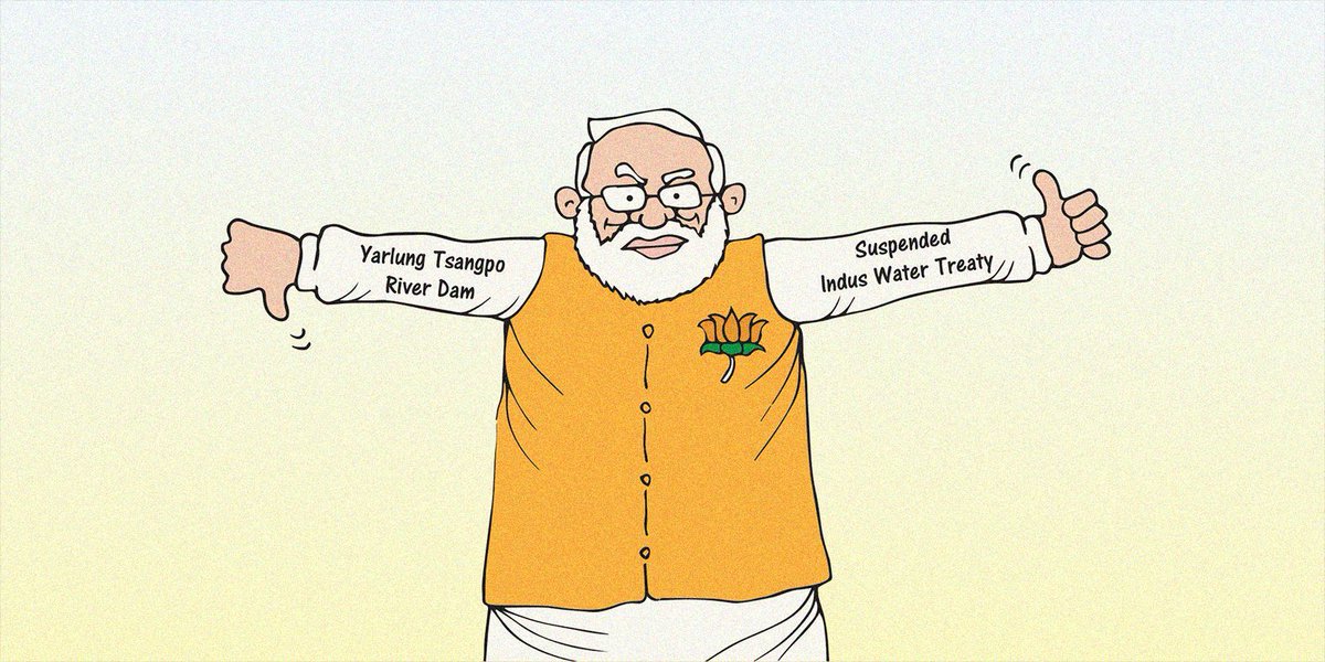 Himalistan's tweet image. India's stance on China's new dam is in stark contrast to its unilateral suspension of the Indus Water Treaty with Pakistan after the Pahalgam attack. From our top story in Southasia Weekly: bit.ly/HimalNewslette…