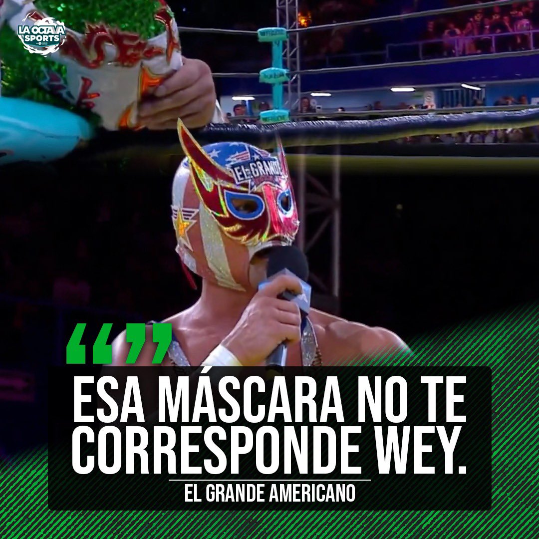 laoctavasports's tweet image. MENSAJE CONTUNDENTE 👀
El Grande Americano no se guardó nada en su llegada a México y se le fue con todo a Octagón JR ✅
#TeDaMásEmociones