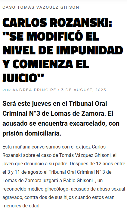HernanSeivane's tweet image. También hay que ir contra la lacra kirchnerista de @CarlosRozanski, ex juez de Cámara Federal, que renunció antes de que lo sacaran en patadas en el traste, y obviamente para cobrar la jubilación.
El próximo libro lo tiene que escribir desde la cárcel.