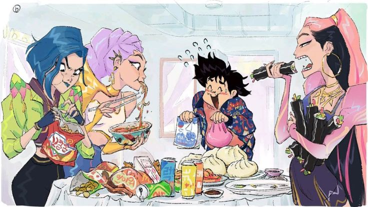 nwidok's tweet image. I found thiz cool concept of Bobby and the girls it looks so cool!!! 🤩🤩 By Scott Watanabe #kpdh #KpopDemomHunters #KPOPDEMONHUNTERS #mira #zoey #rumi