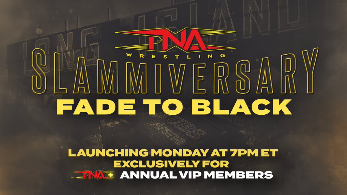 Fade to Black will showcase #TNASlammiversary like never before. This isn’t just behind-the-scenes, it’s beyond the noise, beyond the lights, and deep into the heartbeat of a night that changed everything. Don't miss it, premiering EXCLUSIVELY for TNA+ annual VIP members MONDAY
