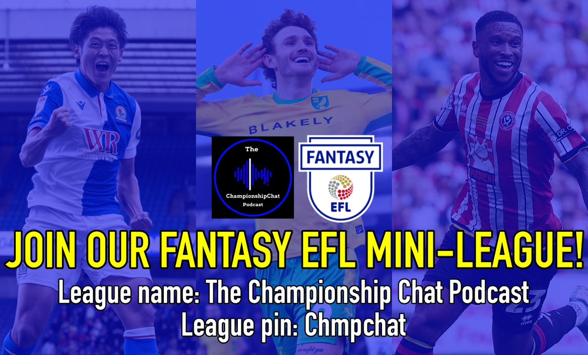 Champchatpod24's tweet image. โฝ๏ธ ๐๐๐ก๐ง๐๐ฆ๐ฌ ๐๐๐! โฝ๏ธ
The 2025/26 League One campaign starts on Friday night, marking the beginning of another season of Fantasy EFL! ๐คฉ
Ahead of the big kick off, join the official @Champchatpod24 mini-league here ๐ tinyurl.com/4aydn3h6
#FantasyEFL