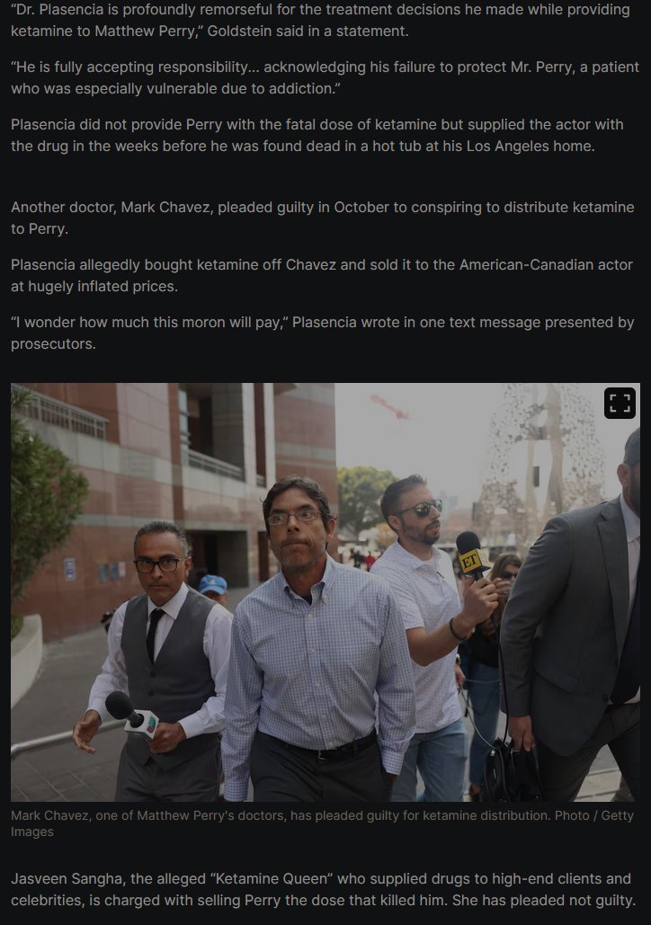 Bullshit - literal normal Doctor therapy punished because of adjacency to a fuck up.  The actual illicit illegal actor pleaded as always not guilty.