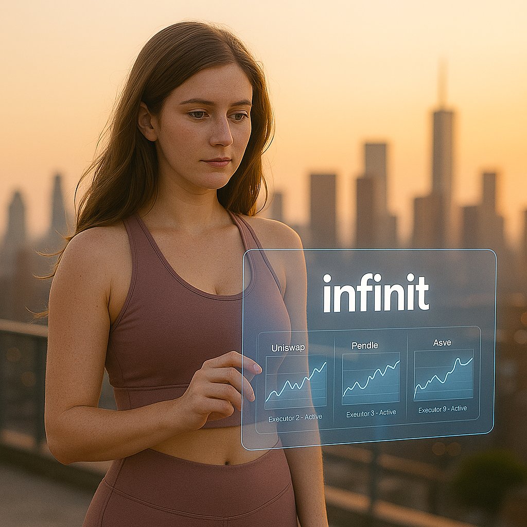 Octavia_50's tweet image. Knowing How Infinit Labs is Reimagining DeFi Protocols like Pendle, Uniswap, and Aave with Autonomous AI Agents”
Infinit Labs is bringing AI-driven automation to leading DeFi protocols like Pendle, Uniswap, and Aave.
Its autonomous agents can monitor rates on Aave, detect…
