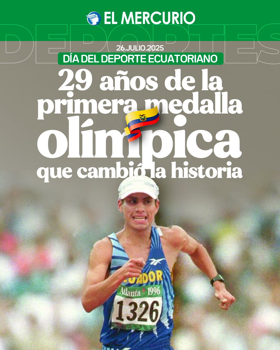 elmercurioec's tweet image. 🇪🇨Un día como hoy, el 26 de julio de 1996, #JeffersonPérez ganó el primer oro olímpico par el país y nació el Día del Deporte Ecuatoriano: elmercurio.com.ec/deportes/2025/…