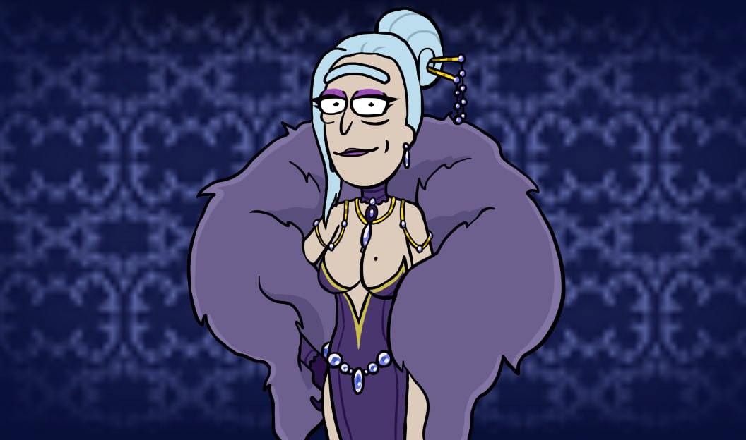 MoodyMinus's tweet image. Another FYR character reveal!
Madam Rita~ 💜 (Character by @ikstina )