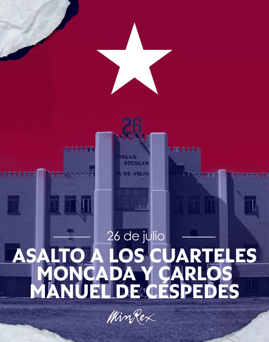 EmbaCubaArg's tweet image. 🇨🇺 | Hoy rendimos tributo a los jóvenes de la Generación del Centenario, quienes en cuarteles Moncada y Carlos M. de Céspedes, hace 72 años, escribieron una página imborrable por la #libertad de #Cuba.
¡Viva el 26 de Julio!
#LaLuchaNoHaCesado
