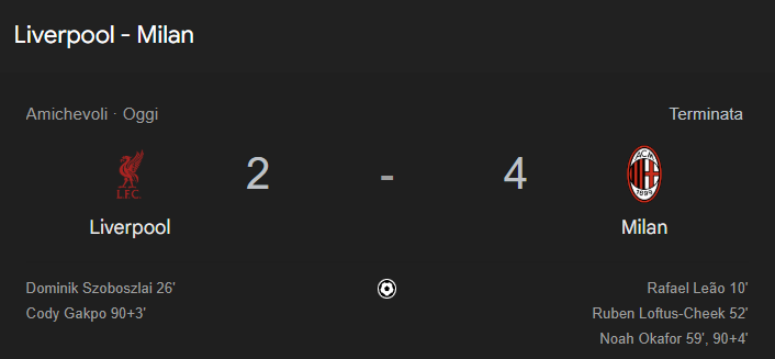 Fabio_Wallys's tweet image. Complimenti al Milan.
E' calcio estivo, ma comunque bellissima partita e bella vittoria.
