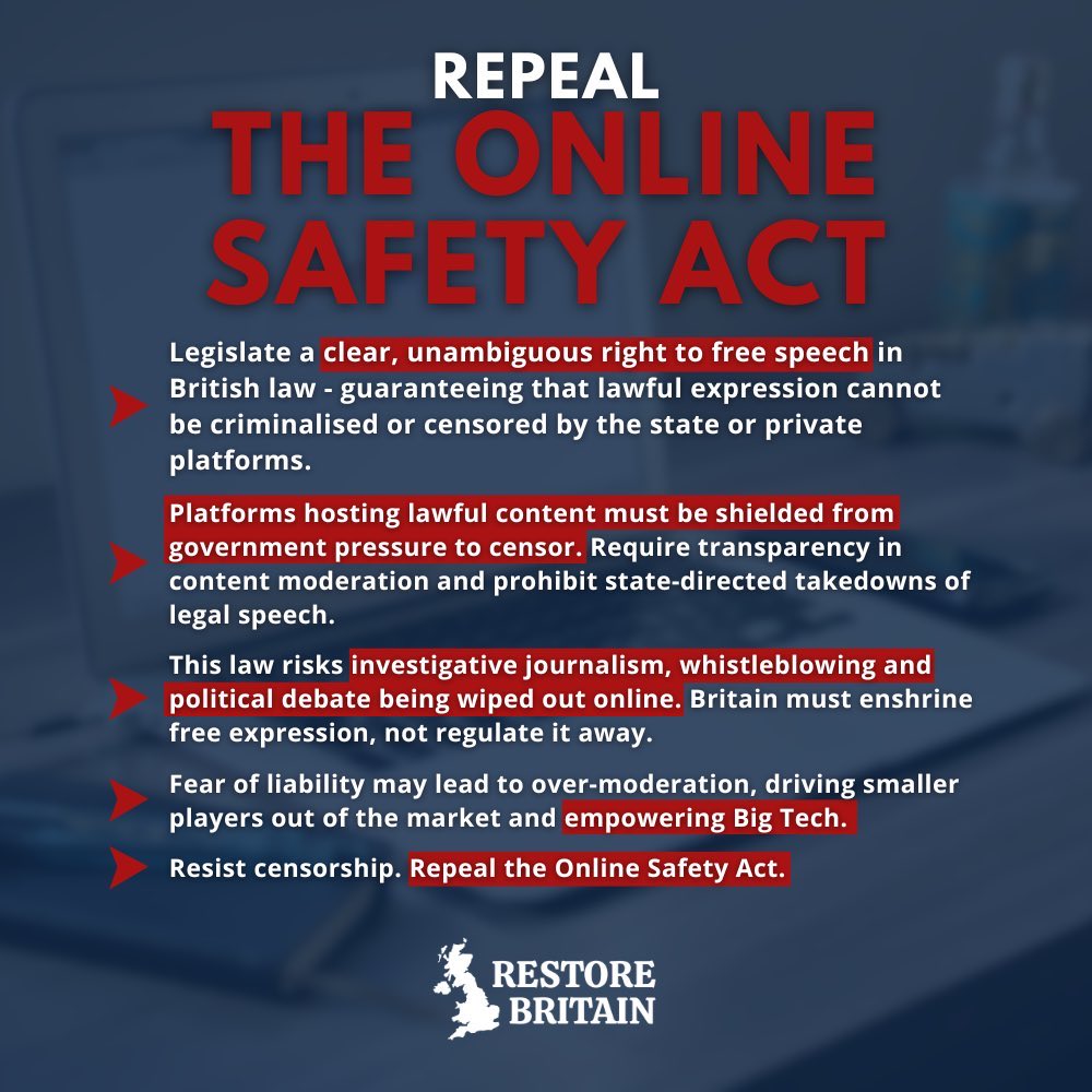 It is abundantly clear that we must repeal the Online Safety Act.

More malign legislation carefully disguised as do-gooding.

It must be binned.