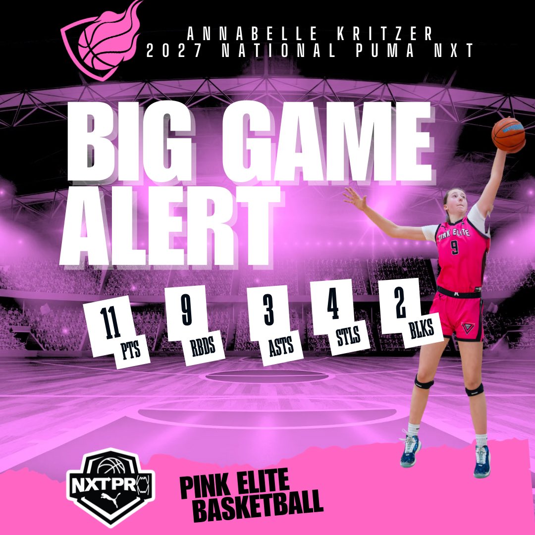 pinkelitebasketball (@pinkeliteclub) on Twitter photo BIG GAME ALERT 🚨 Annabelle Kritzer contributed on both offense and defense vs Tennessee Rush <a href="/TFNsRun4Roses/">TFN's Run 4 Roses</a> Run 4 Roses Championship! She was 75% from the line and protected the rim! WE SEE YOU ANNABELLE 👀 <a href="/PRO16G/">NXTPRO Girls League</a> <a href="/akritzer_09/">Annabelle Kritzer</a> <a href="/_CoachAHill/">Coach Antwan Hill</a> BIG GAME ALERT 🚨 Annabelle Kritzer contributed on both offense and defense vs Tennessee Rush <a href="/TFNsRun4Roses/">TFN's Run 4 Roses</a> Run 4 Roses Championship! She was 75% from the line and protected the rim! WE SEE YOU ANNABELLE 👀 <a href="/PRO16G/">NXTPRO Girls League</a> <a href="/akritzer_09/">Annabelle Kritzer</a> <a href="/_CoachAHill/">Coach Antwan Hill</a>