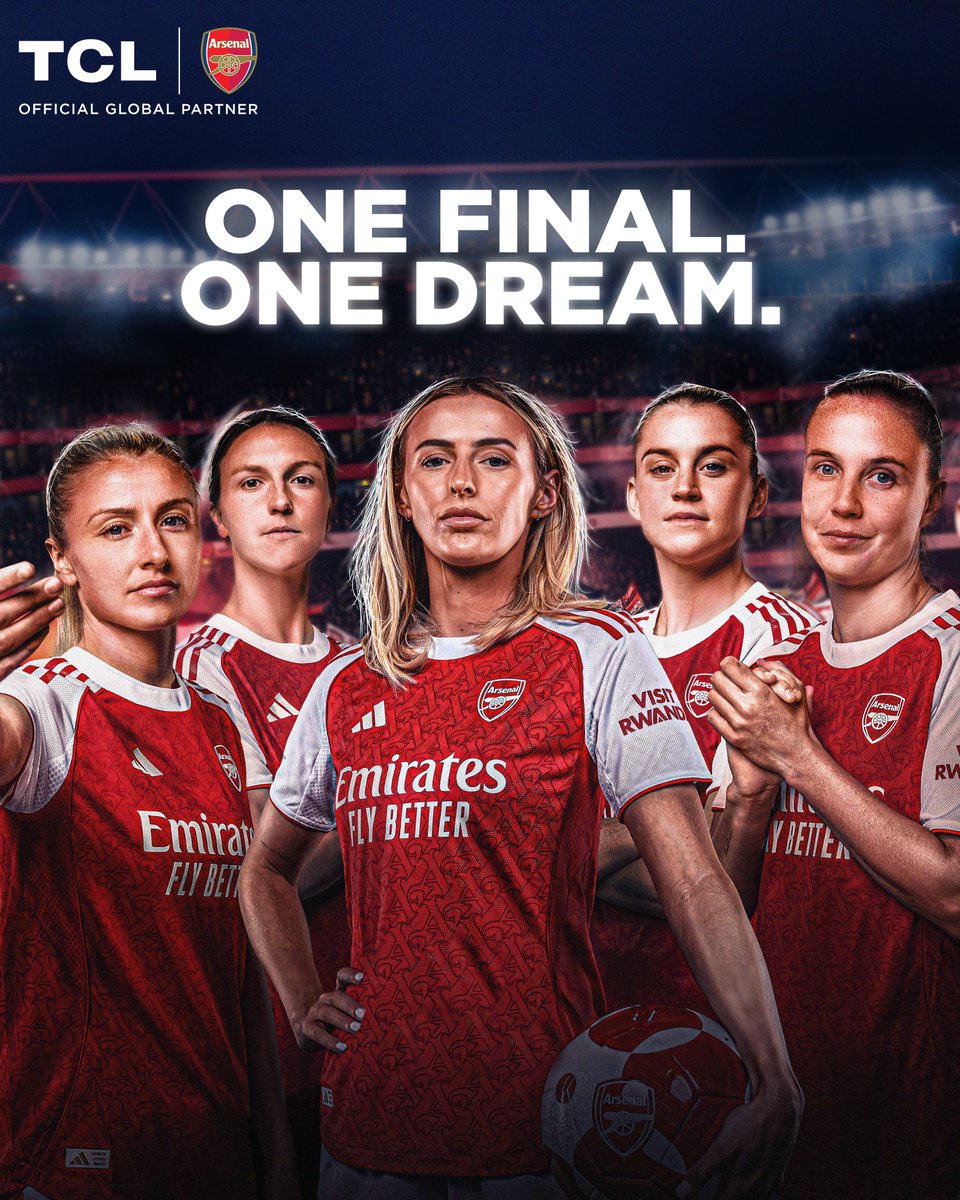The biggest stage. The biggest moment. 🏆

Arsenal stars take center stage as dreams turn into destiny.

Wishing all our Gunners the best in the UEFA Women’s Euro 2025 Final! ⚽️🔥

#TCLxArsenal #UEFAWomensEuro2025 #ArsenalWomen #TCLforHer