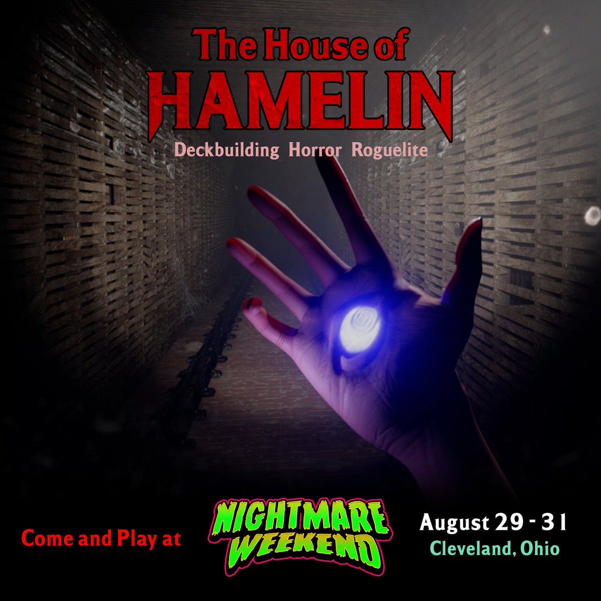 WitherStudios's tweet image. We'll be showing off the latest build of The House of Hamelin at Nightmare Weekend Cleveland!
