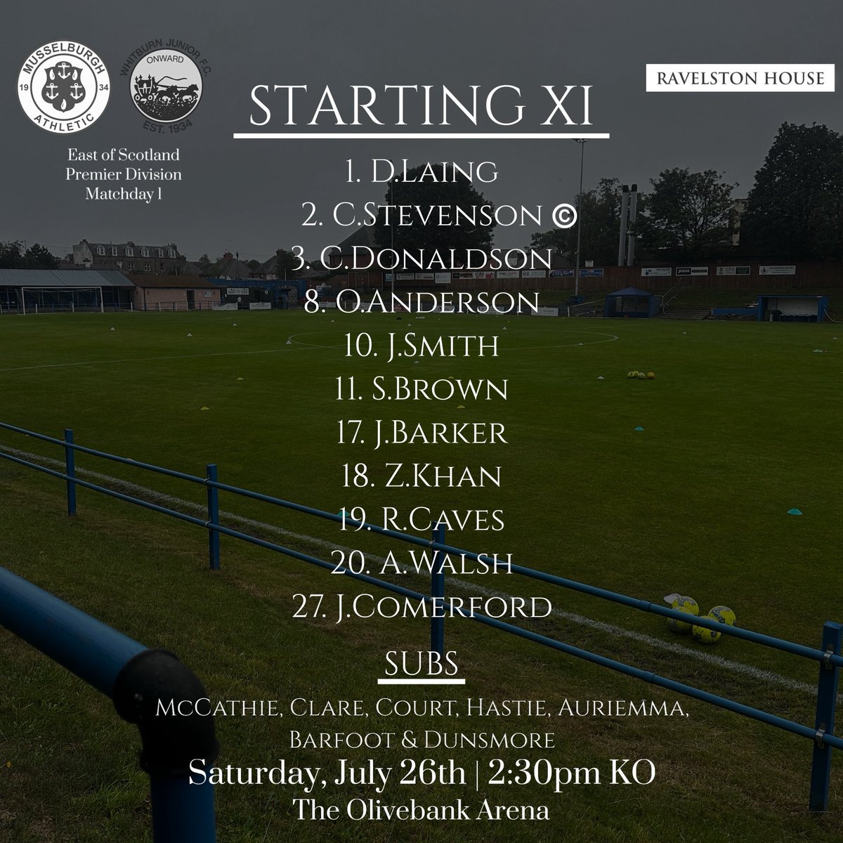 MusselburghAth's tweet image. It’s been a busy start to the day so we’re late with this but here is today’s squad to take on Whitburn in the league opener.

#MonTheBurgh 💙