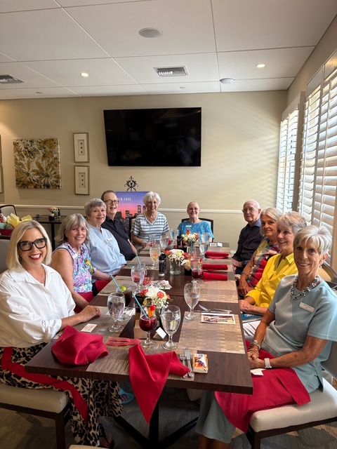 Board member Corlin Tucker (l) spoke about #PayitForward911 to members of the TWA Silver Wings (retirees of TWA) in Bonita Springs, Florida. They made a donation to support #11DaysofKindness recongition of first responders in September. Join us! payitforward911.org