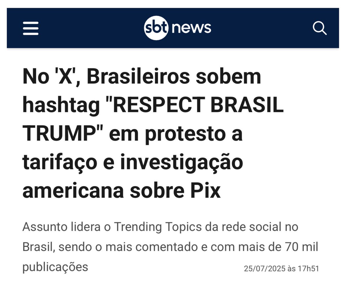 Lkcoment's tweet image. 🇧🇷🚩Nós Brasileiros não estamos de brincadeira não, quem brinca com assunto sério, são os CRIMINOSOS da EXCREMENTO direita!🗣
RESPECT BRASIL TRUMP
NEGOCIA TRUMP
BOLSONARO NA CADEIA
EDUARDO BOLSONARO TERRORISTA
#SemAnistiaPraGolpistas