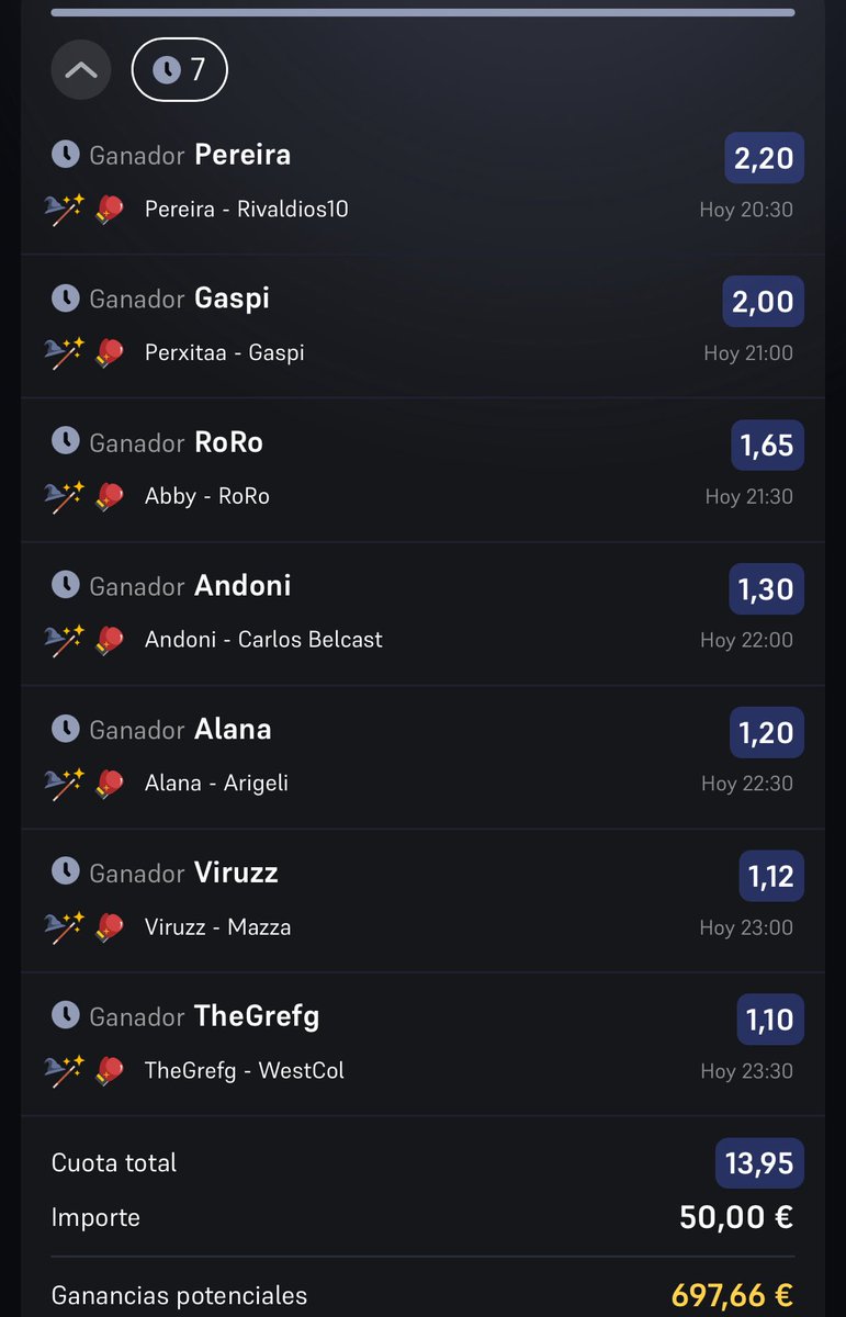 MasonBet2023's tweet image. Está es la predicción de @elxokas para la velada del año V. Él es como el oráculo, masón de primer rango. Nunca se equivoca y lo sabe todo.

Si acierta regalo 300 euros entre los que den Like, retweet y entren al canal del siguiente tweet porque daré allí el resultado.