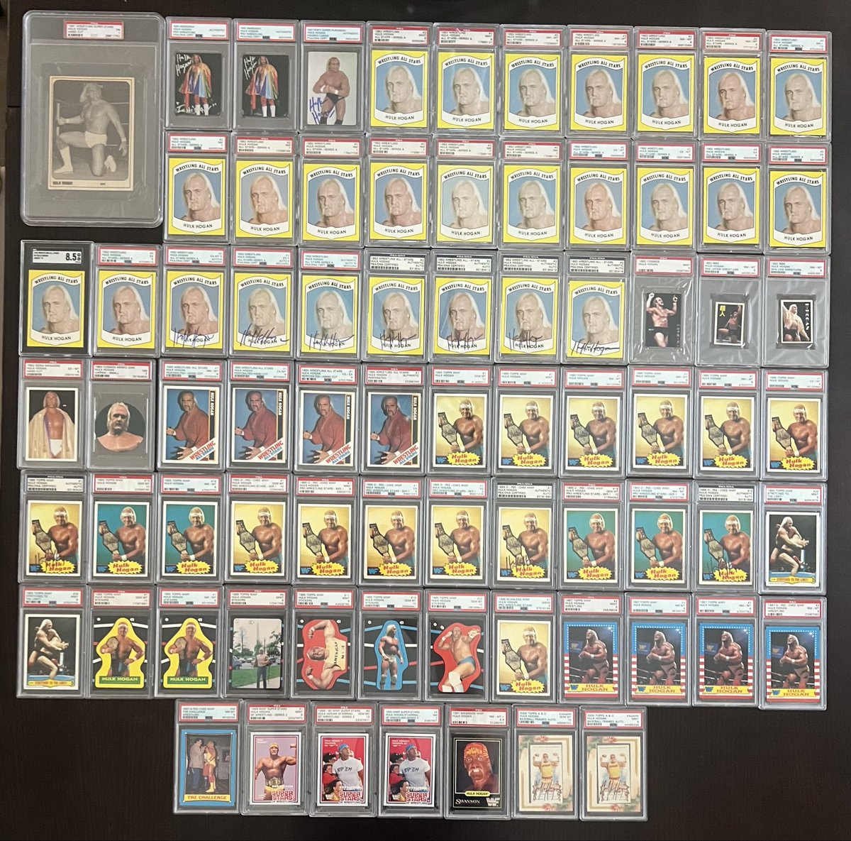 This is the past 16 years of my life. When I first started promoting the idea that Hulk Hogan cards should have value I became the laughing stock of the card world online. It gave me even more motivation and conviction and I never stopped pursuing his cards. I collected what I