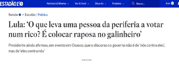josefucs's tweet image. *A visão tosca e embolorada de Lula e do PT sobre voto e identidade de classe*
Em pleno século 21, Lula continua apegado à velha cartilha marxista-leninista do fim do século 19 e do início do século 20 e às bandeiras mais radicais e emboloradas do PT e da esquerda brasileira e…