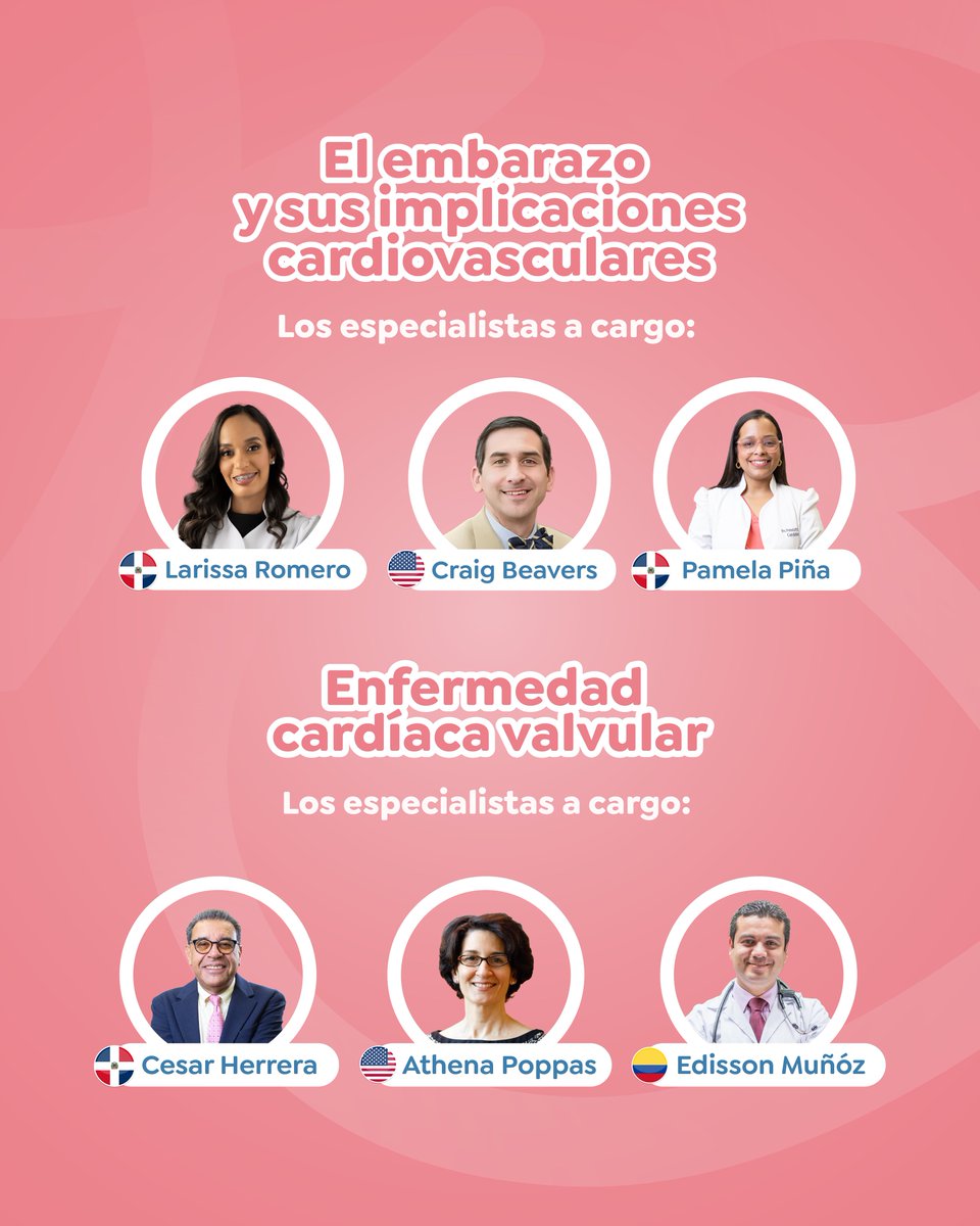 cdcdo_'s tweet image. ¿Quiénes están detrás de Cuidando Dos Corazones? 🩺 Un equipo top de médicos listos para enseñarte cardio-obstetricia.
📚 23 módulos
🌎 Expertos en gineco, cardio, imagen y más
💥 Aprende con líderes en salud materna
👉 ¡Inscríbete ya!
#CuidandoDosCorazones