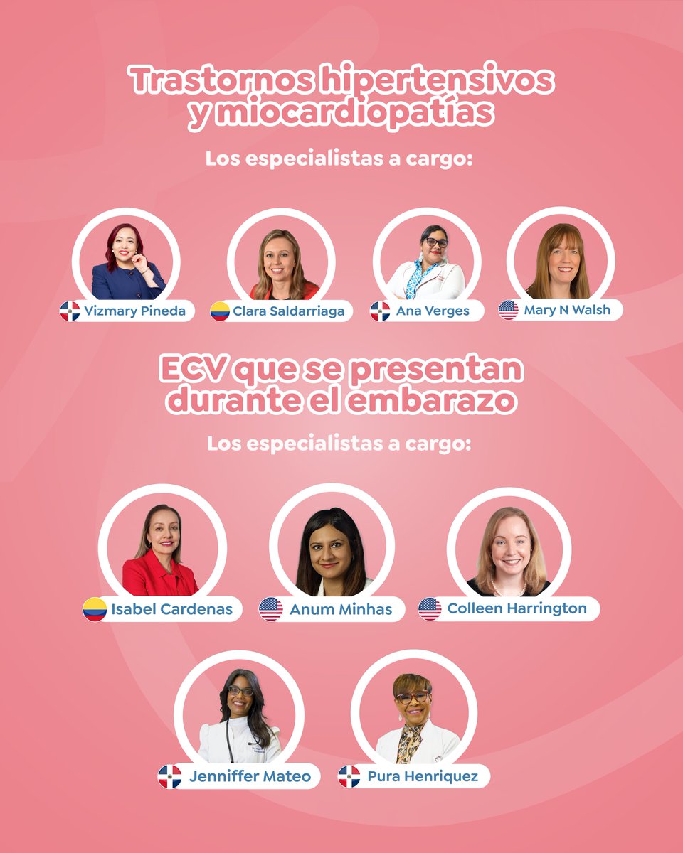 cdcdo_'s tweet image. ¿Quiénes están detrás de Cuidando Dos Corazones? 🩺 Un equipo top de médicos listos para enseñarte cardio-obstetricia.
📚 23 módulos
🌎 Expertos en gineco, cardio, imagen y más
💥 Aprende con líderes en salud materna
👉 ¡Inscríbete ya!
#CuidandoDosCorazones