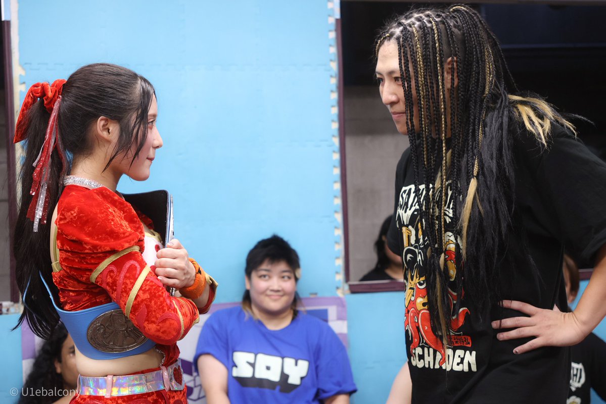 U1ebalcony's tweet image. #ChocoPro 464
5月の駿河メイvs星来芽依戦を見て、試合中に涙したという #山下りな 選手
#駿河メイ のプロレスに挑戦しますという言葉もよかった
駿河メイスーパーアジア王座V10が賭かった最大の挑戦者
前哨戦、そしてタイトルマッチが待ち遠しい
