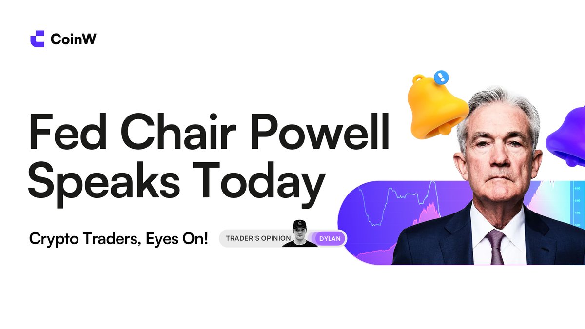 CoinWOfficial's tweet image. TRADER'S OPINION:
📢 Fed Chair Powell Speaks Today – Crypto Traders, Eyes
Let’s see what @Dylanmaynard123 has to say! And what do you think?