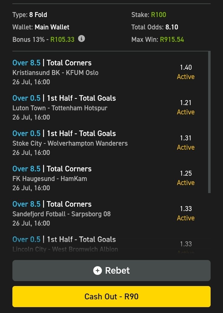 SherrifftheCap's tweet image. Let fish here on @Easybet_SA
Copy my bet slip here π¨
easybet.co.za/sports?bookedBβ¦
β° Kick-off ππΎ : Today!
π Bet Slip Code ππΎ : 03-326236
Sign up using my promo CODE ππΎ FISH50 to get a R50 Sign-Up Bonus + 25 Bonus Spins ππΎ : ebpartners.click/o/R4vQhw?lpageβ¦
18+ Ts & C's Apply