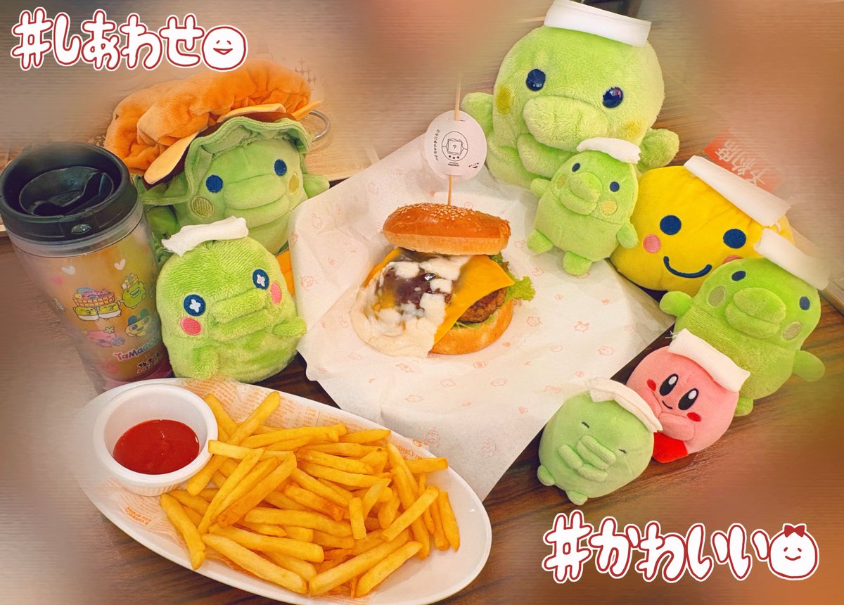 RinPatch's tweet image. 極楽湯で食べた

くちぱっちいっぱい✨　

🟢🟢🟢🟢🟢🟢🟡🩷

バーガーセット🍔🍟🥤(自作)

思い出して…ニヤニヤしちゃう🥹