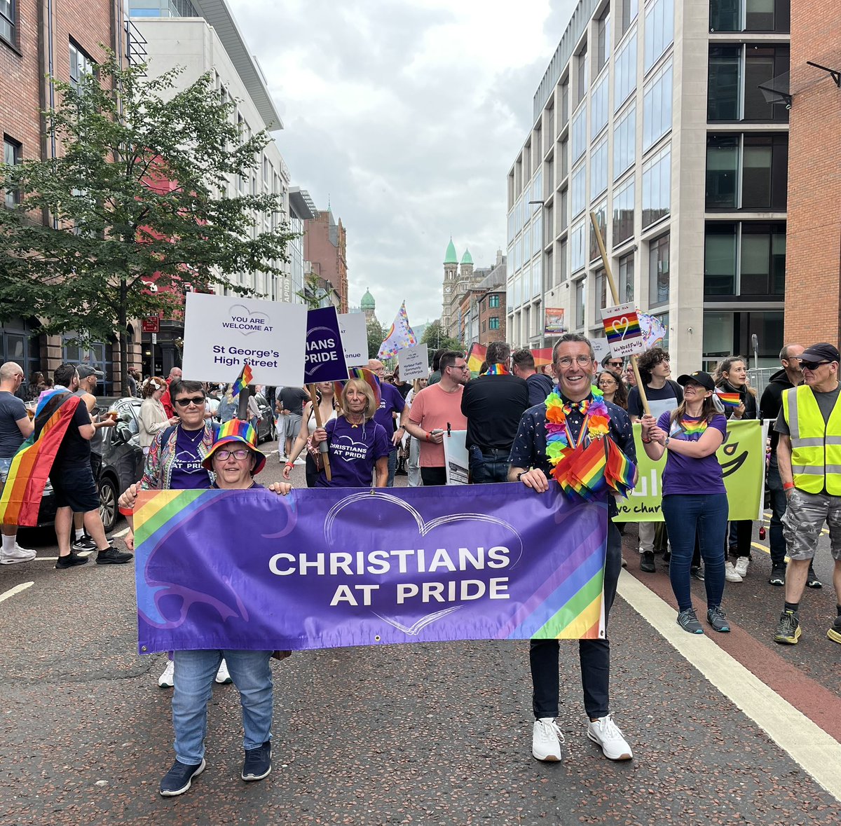 AndrewMuirNI's tweet image. Enjoyable day at @belfastpride with thousands of others including my Mum

It was immensely uplifting to march with Christian’s at Pride

Great to see so many organisations in the parade, thank you! Celebrating diversity and supporting equality isn’t controversial! 🏳️‍🌈 🏳️‍⚧️