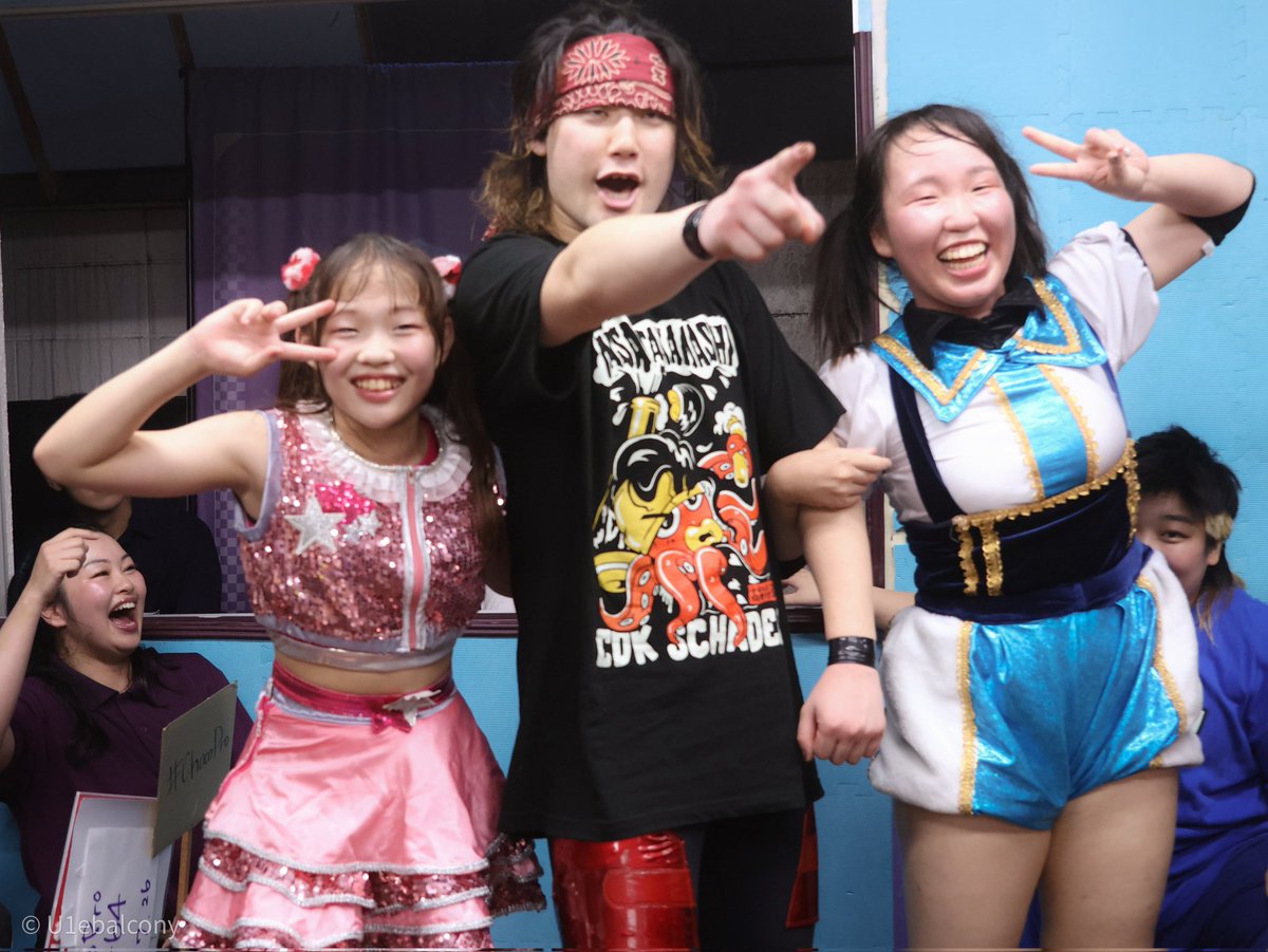 U1ebalcony's tweet image. #ChocoPro 464
来週の大会で組まれたよわっちーずvsガトム登山部
三大会連続結成のよわっちーず
いつの間にか新メンバーも増えて、何だかんだ勢いあるな
#駿河メイ #バリヤン・アッキ #桐原季子
#谷綿ヒヨリ #ヒロミカホ #川上翔大