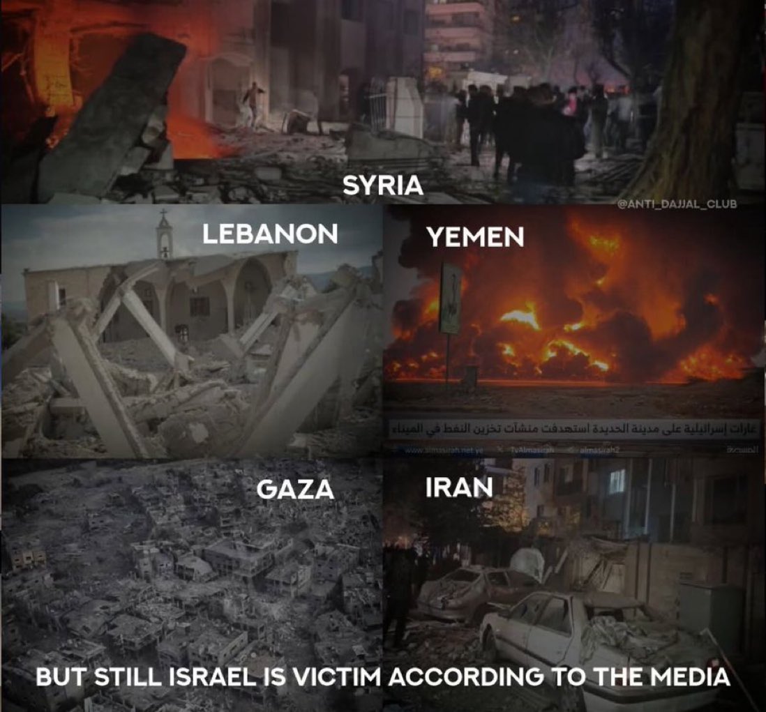 AdameMedia's tweet image. Israel has bombed and invaded 5 countries over the past two years while claiming to be the victim the entire time.