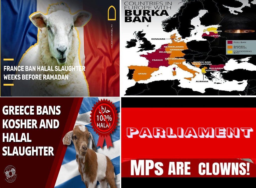 mbga_uk's tweet image. France Banned Barbaric Cruel Halal Slaughter & Greece.
Other European countries also Banned the Burqa.
Yet the UK has lost its backbone to do so..
We have become a weak laughing stock country being run by Woke Lunatics..