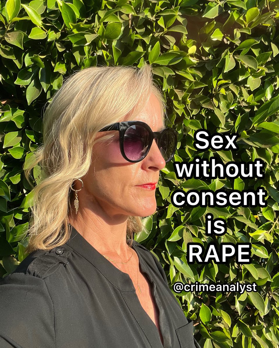 Apparently this needs to be clarified: sex without consent is RAPE. Language matters 💣💀 

If you like my work, join the Crime Analyst Squad. There are many more clarifiers, episodes and videos, monthly Ringleader live events with me and special guests. including Dr Nadine