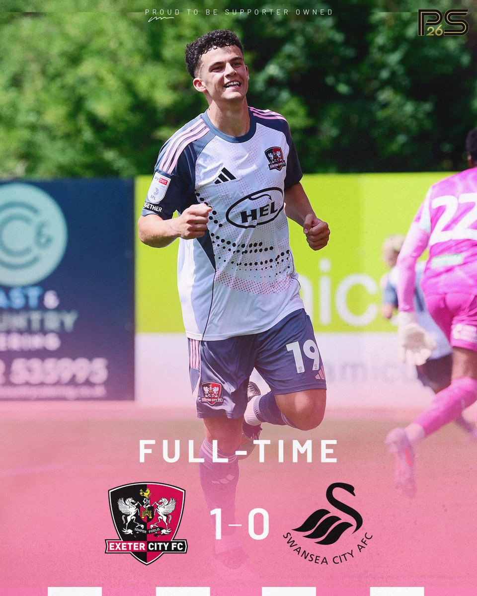OfficialECFC's tweet image. ⏱️ FULL-TIME: City 1️⃣ @SwansOfficial 0️⃣
The perfect end to pre-season as Sonny Cox's second-half goal settles the friendly!
All eyes on Doncaster away now 👀
#ECFC #SemperFidelis
